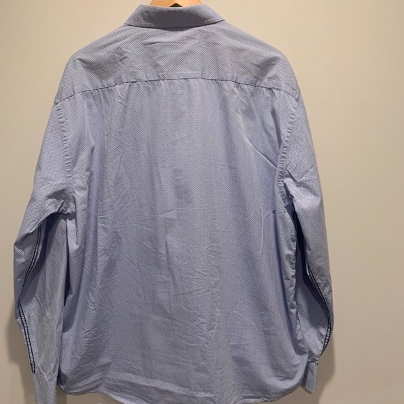 Private Member Long Sleeve Button Up, XXL, Light Blue patterned - Picture 5 of 5